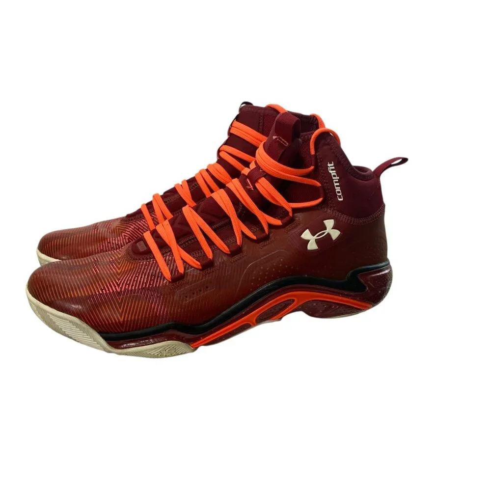 Under‎ Armour Micro G Pro Basketball High Top Ankle Support Shoes Mens 14 Red